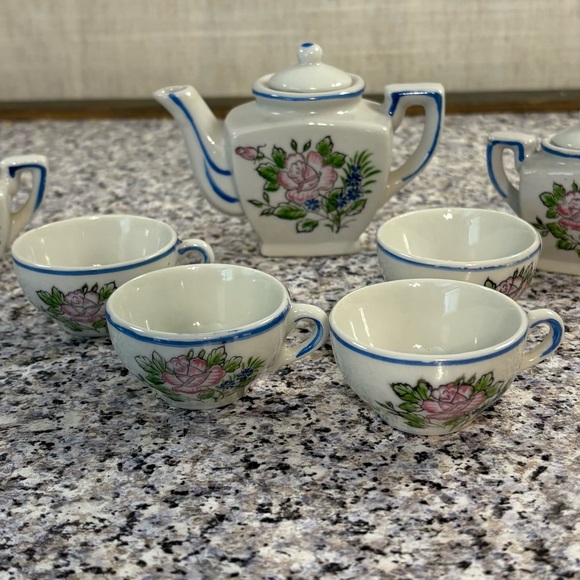 Other - Vintage Miniature Tea Pot Porcelain Made In Japan 7 Piece